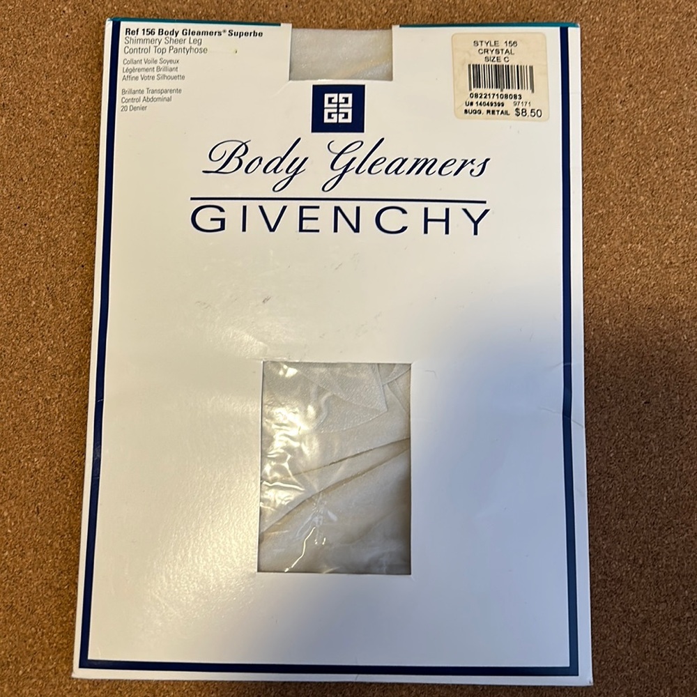 Givenchy Body Gleamers Superbe Shimmery Sheer Leg Control Top Pantyhose size C